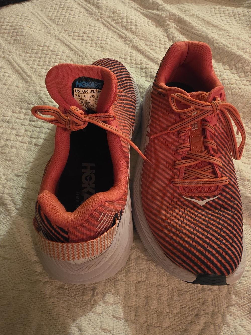 Hoka One One Salmon Colored Sneakers